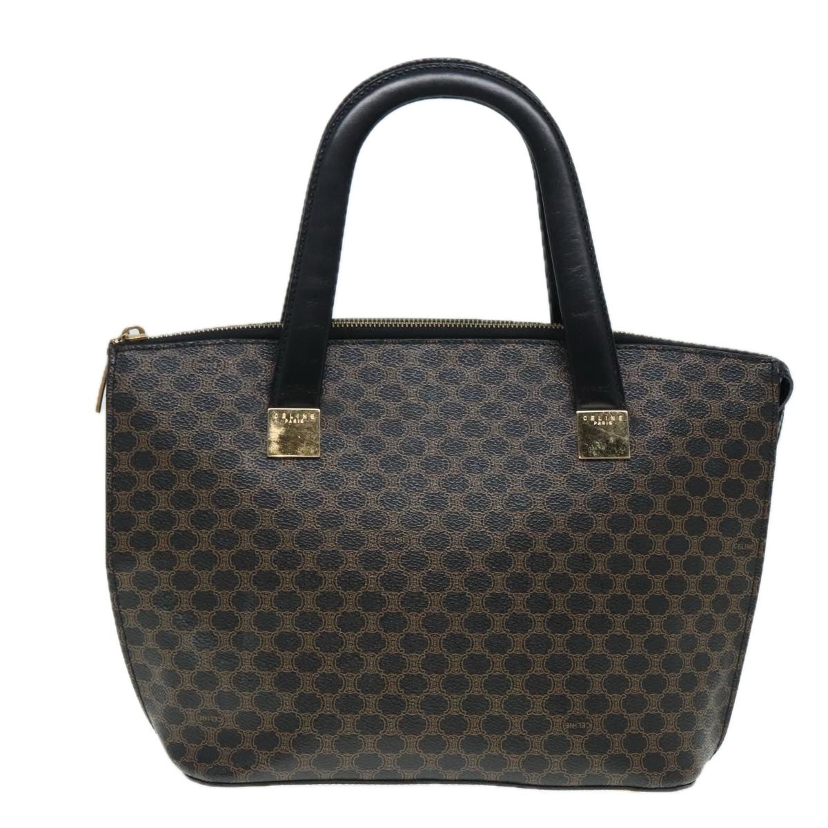 CELINE Macadam Canvas Hand Bag Pvc Black - 2