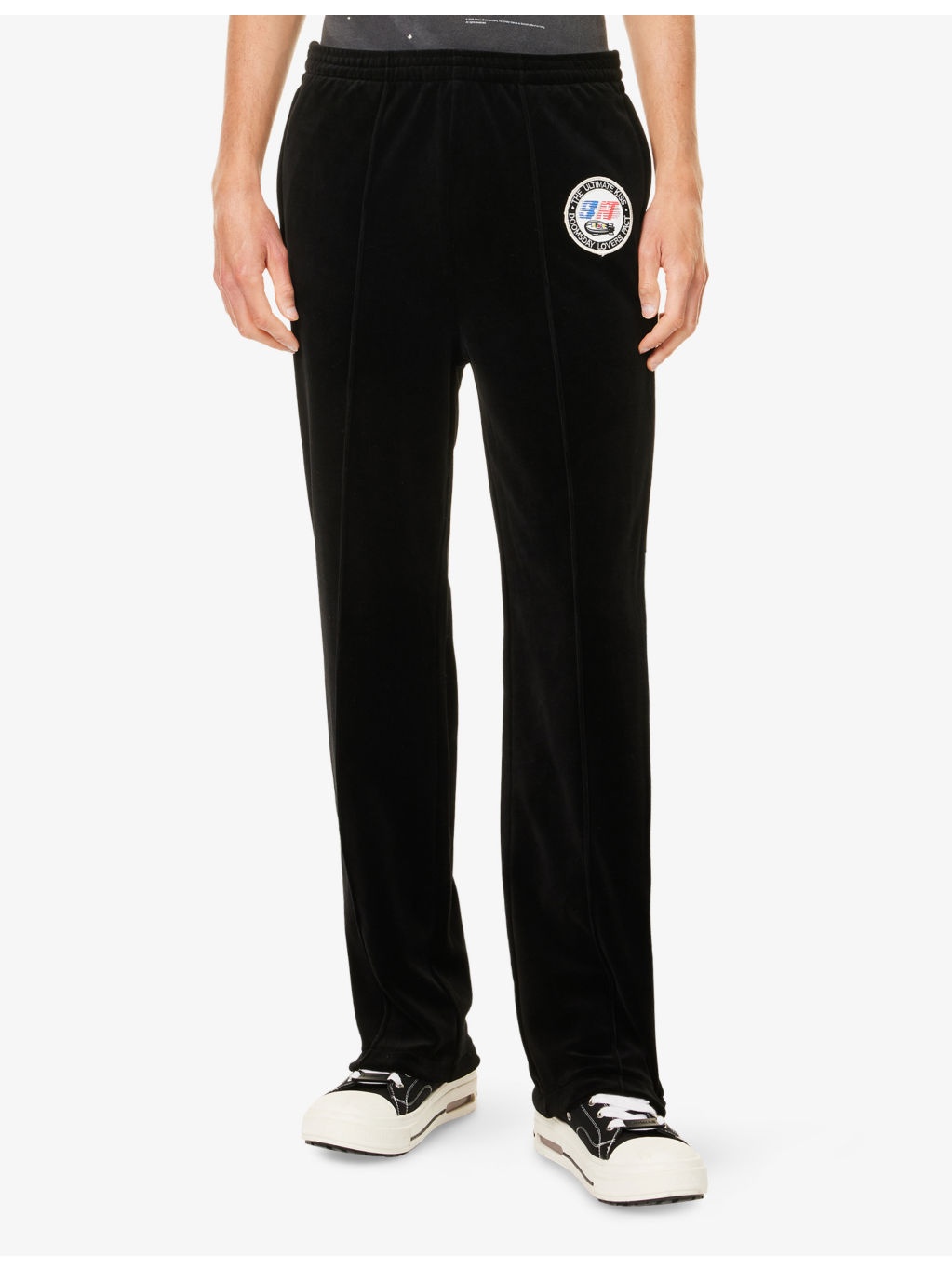 Lastman Embroidered Velvet Track Jogging Bottoms - 3