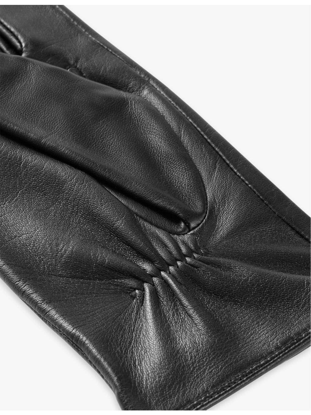 Logo-plaque leather gloves - 3