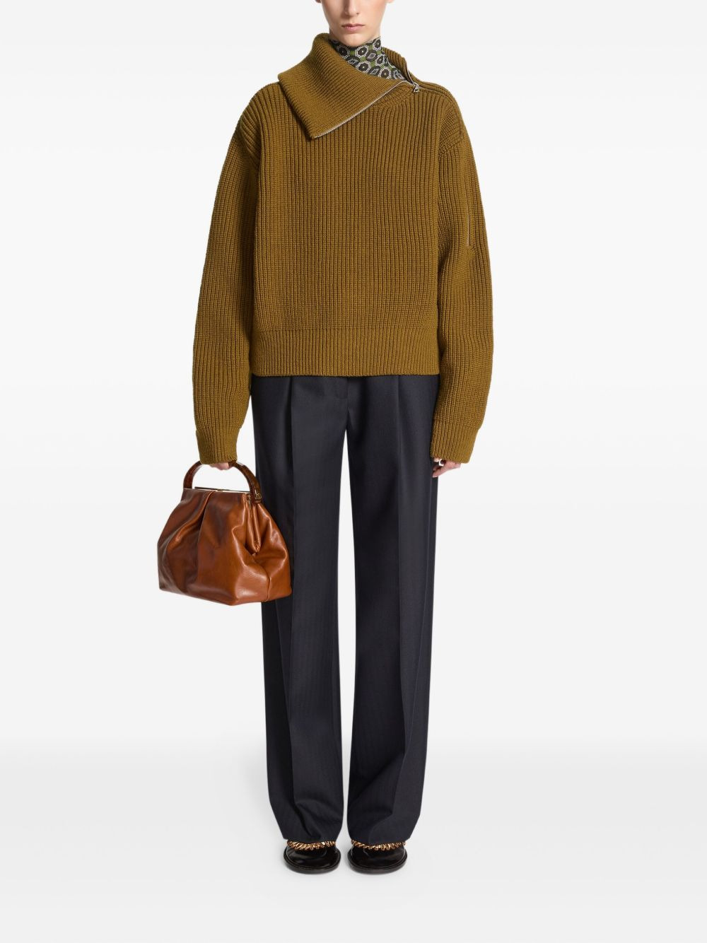 pleated wool pants - 2