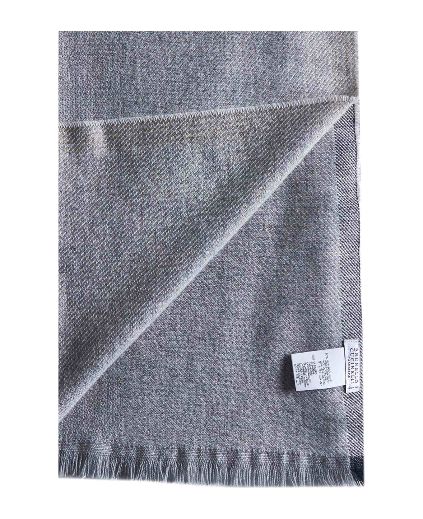 Contrast Trim Frayed Scarf - 2