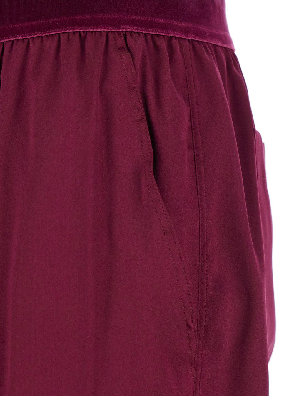 Tom Ford Women Fuchsia Pants With Elastic Waist With Logo Lettering In Silk Stretch Woman - 3