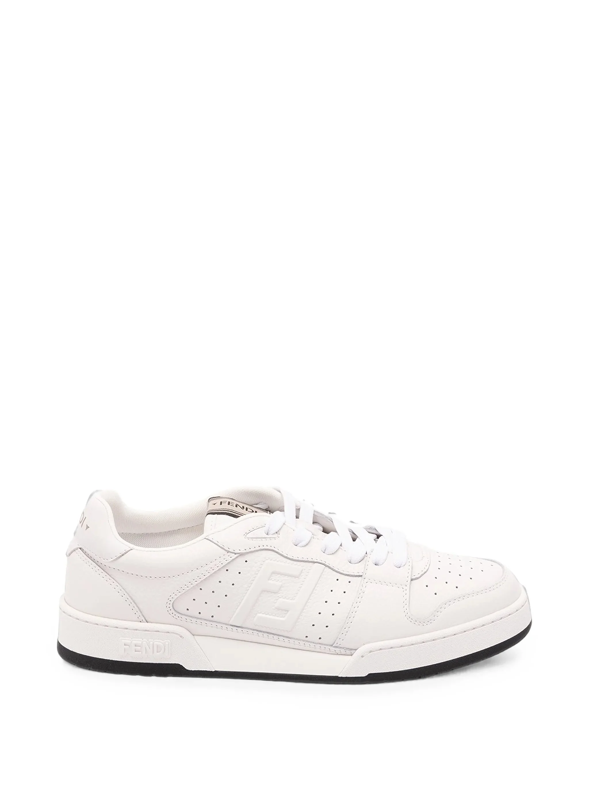 Fendi Logo-embossed Perforated Leather Sneakers - 1