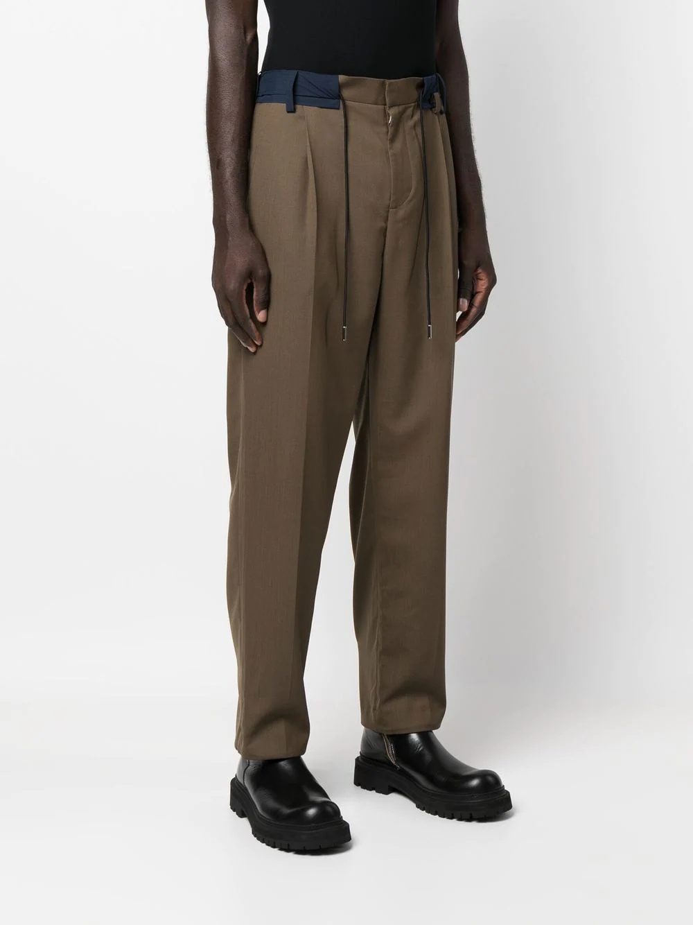 drawstring-fastening waist trousers - 3