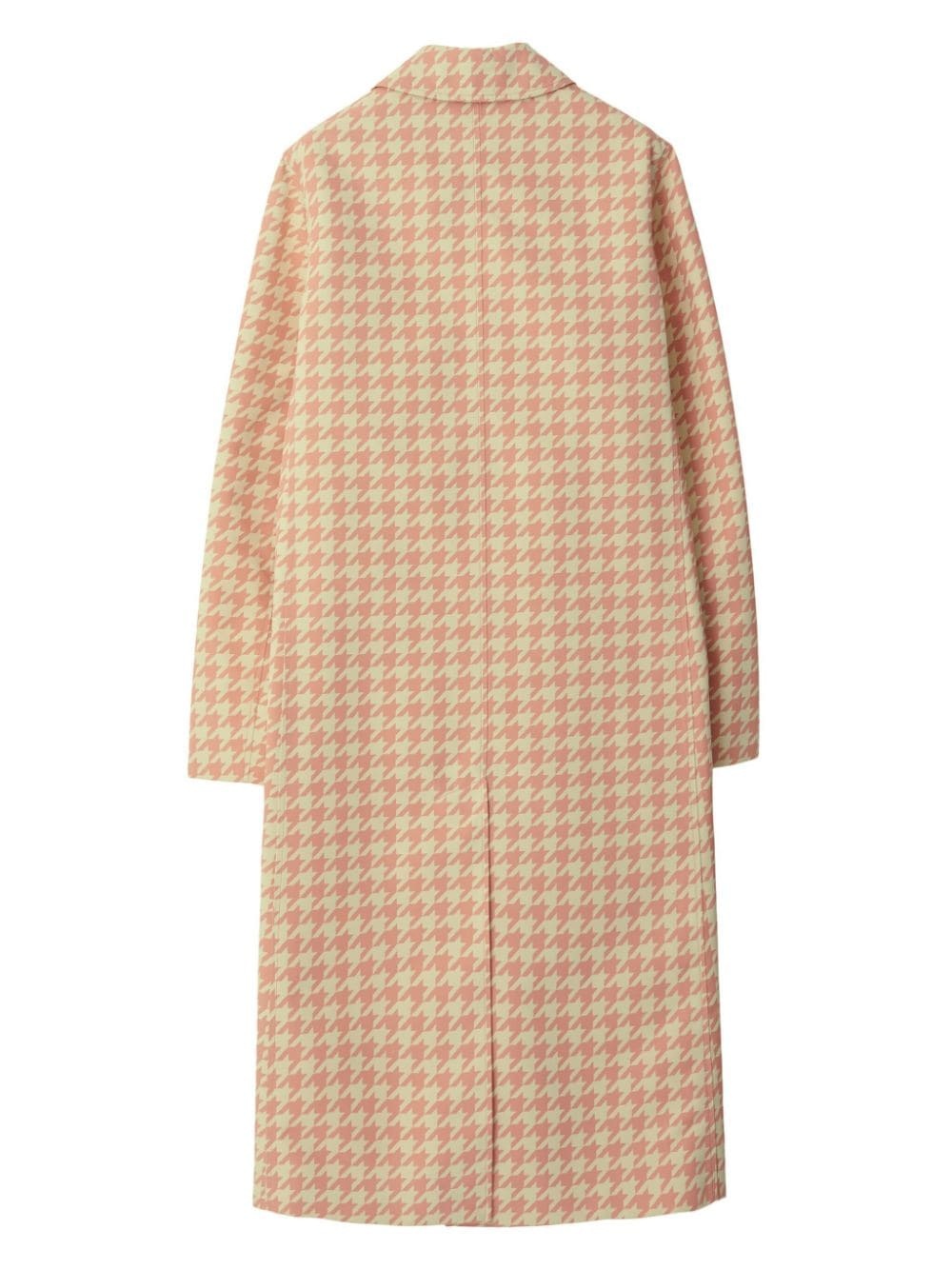 check-pattern long coat - 6
