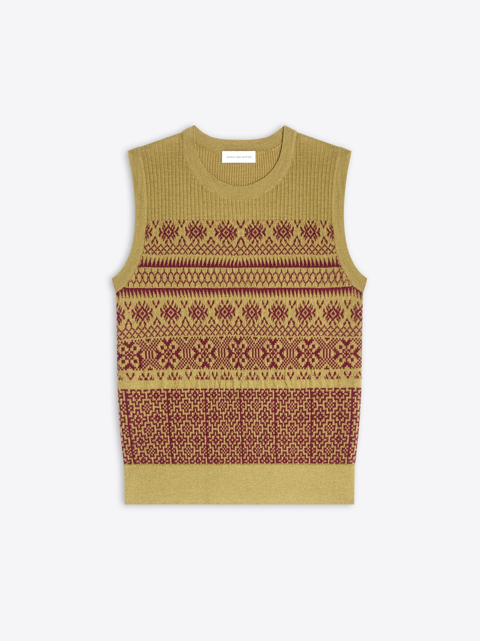 JACQUARD WOOL SWEATER - 1
