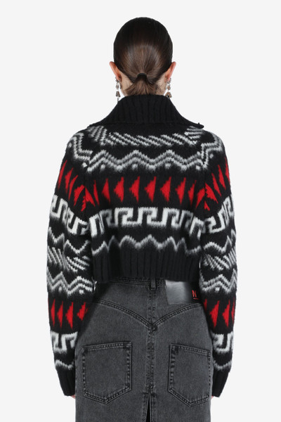 N°21 JACQUARD-KNIT CROPPED SWEATER outlook
