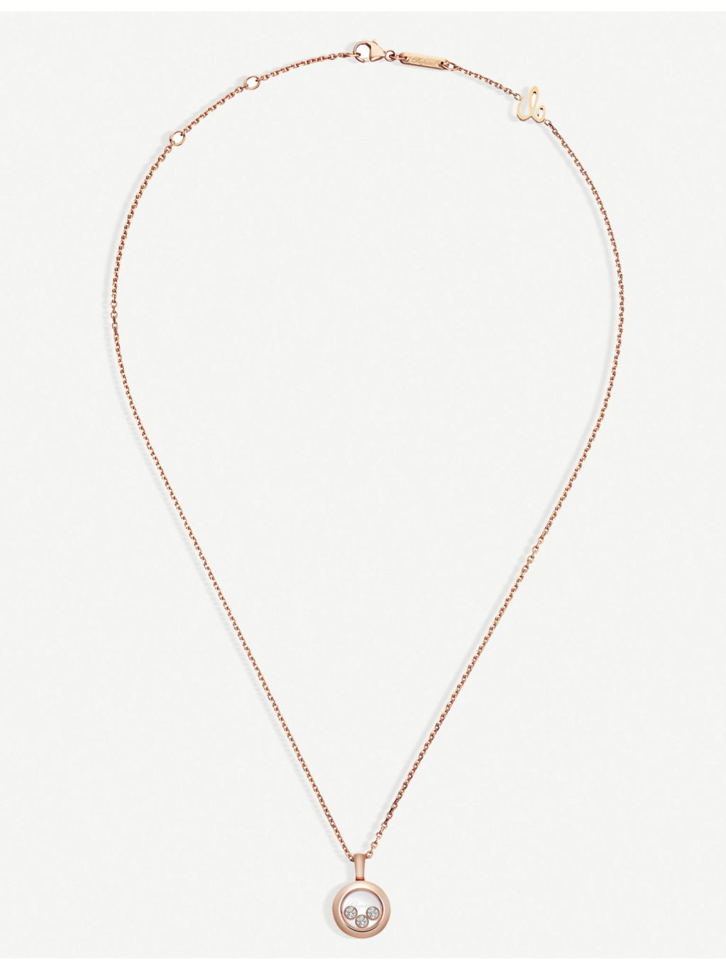 Happy Diamonds Icons 18ct rose-gold and diamond pendant - 5