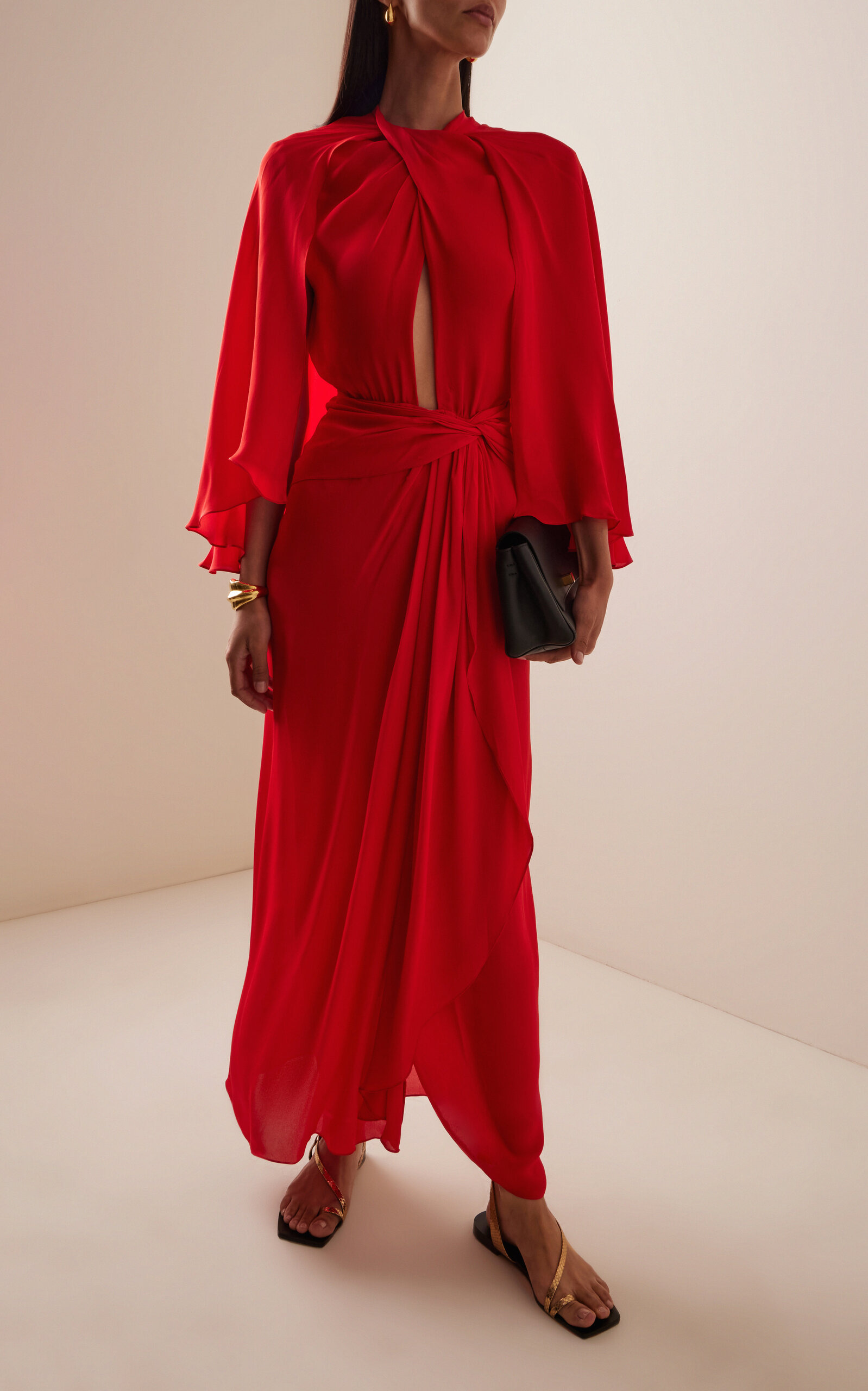 Cape Town Silk Maxi Dress red - 2