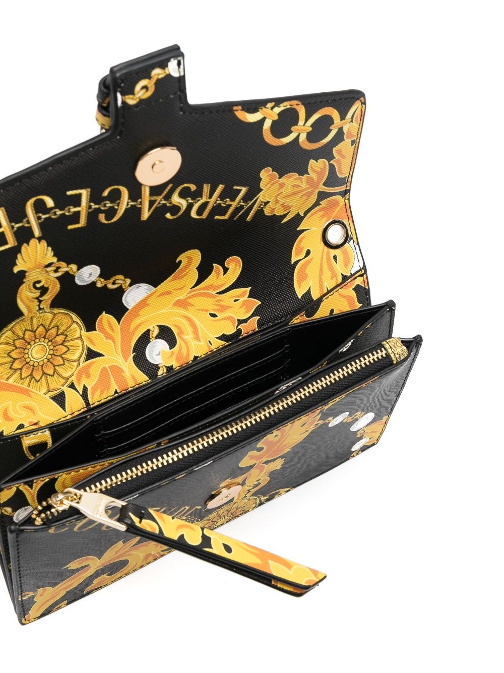 baroque-print cross body bag - 6