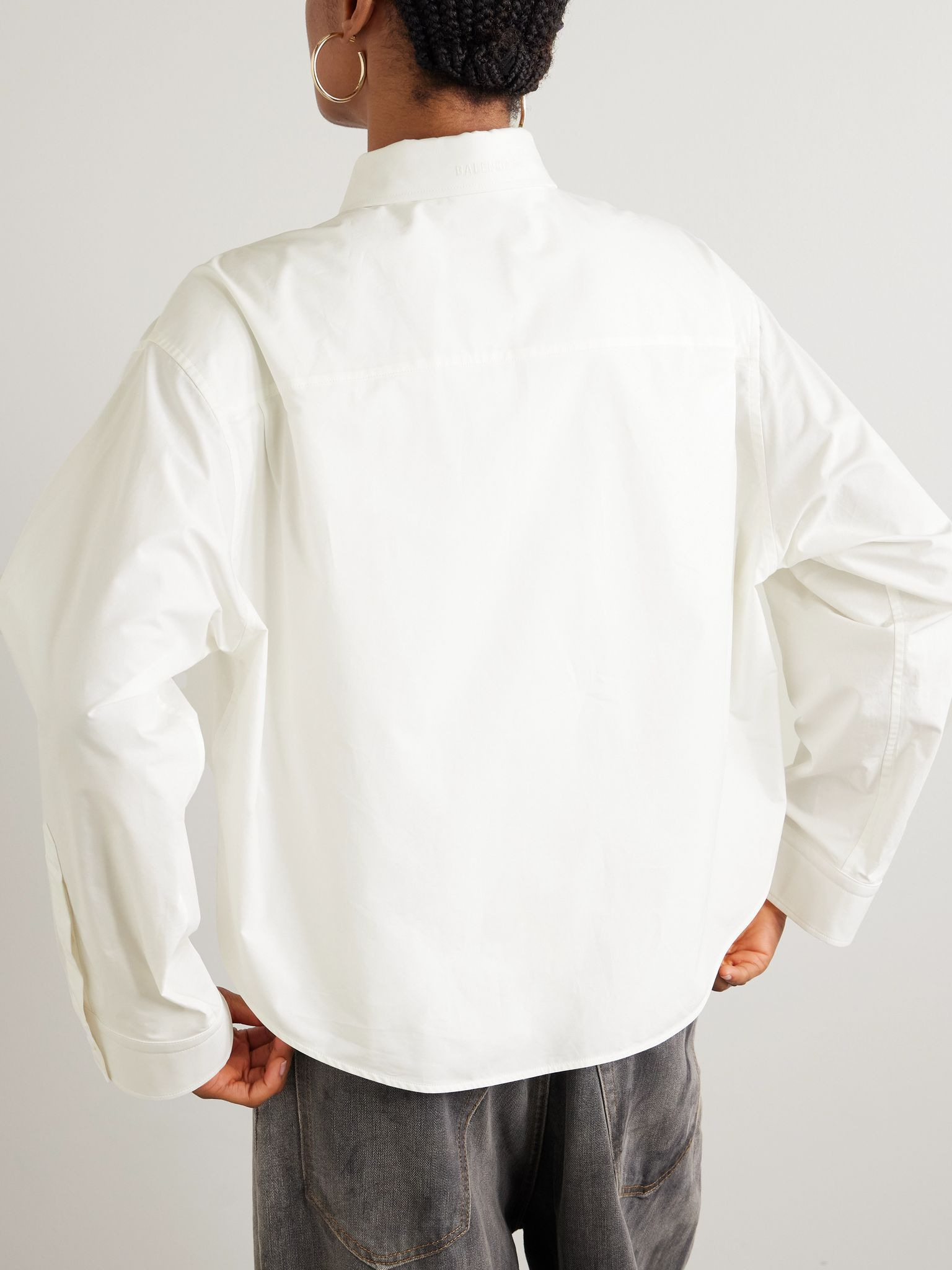 Cotton-poplin shirt White - 4