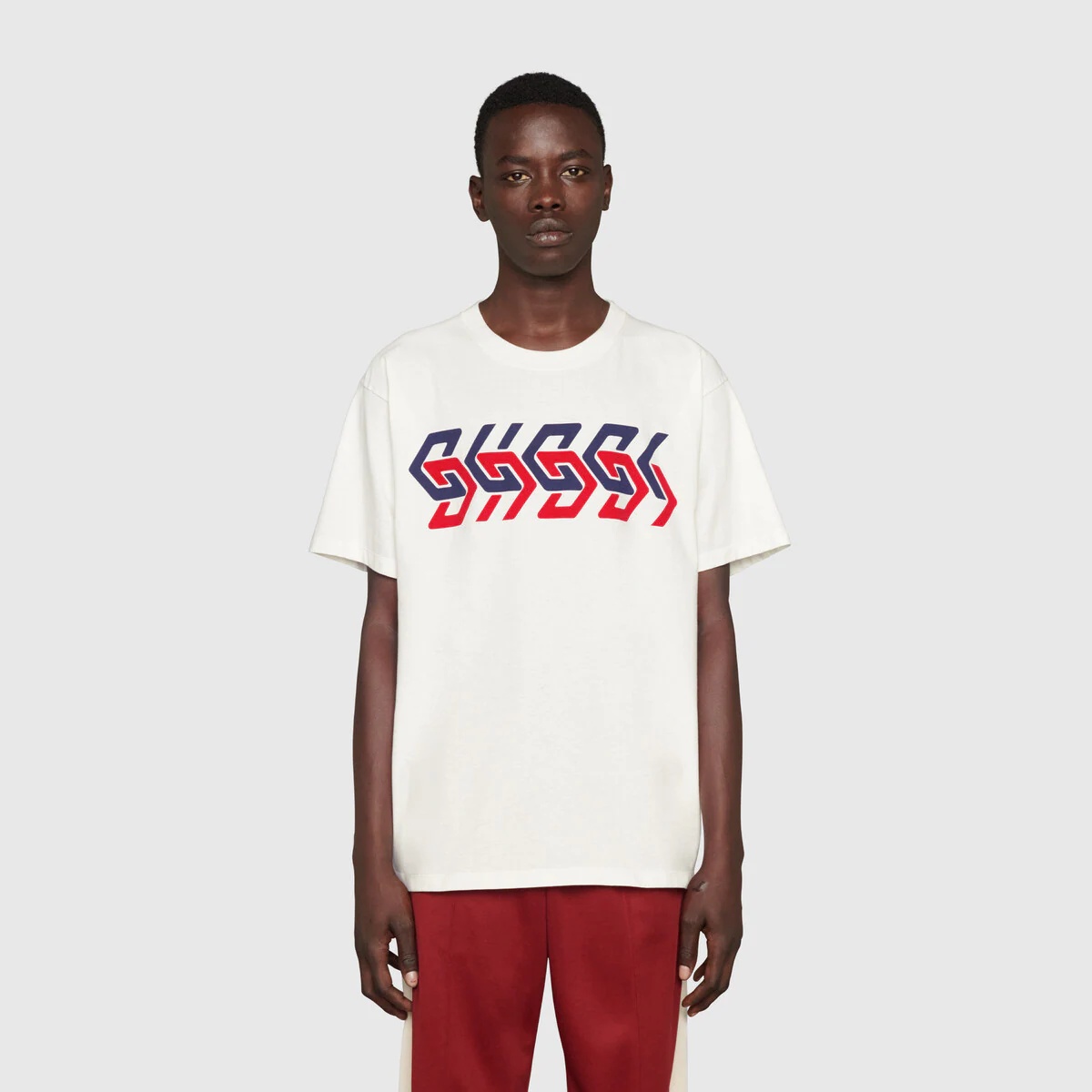 Cotton jersey T-shirt with Gucci mirror print - 3