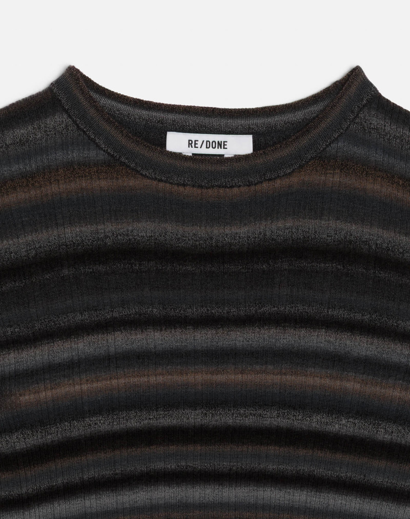Long Sleeve Rib Crewneck - Black Combo 5