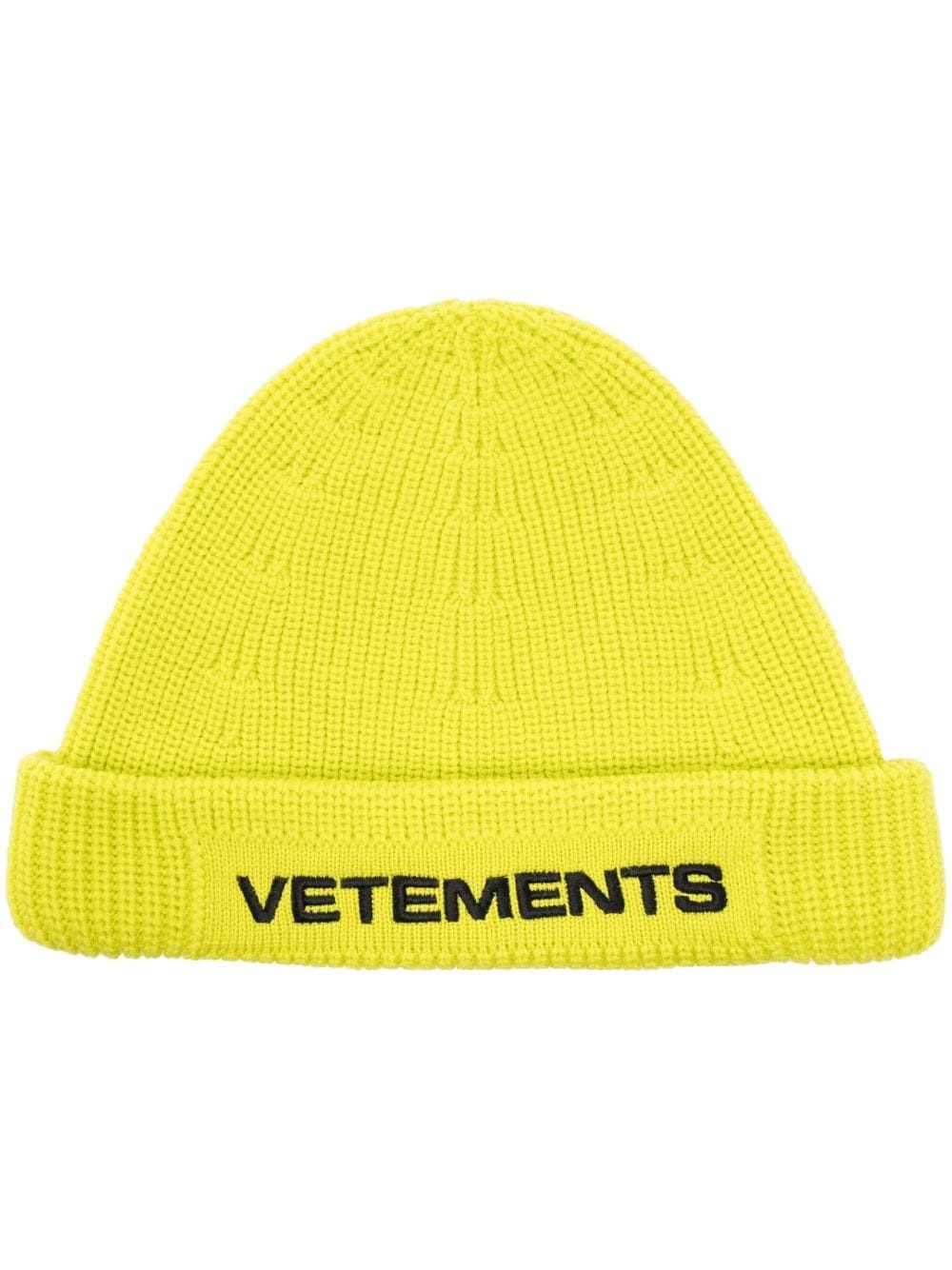 logo-embroidered merino beanie - 1