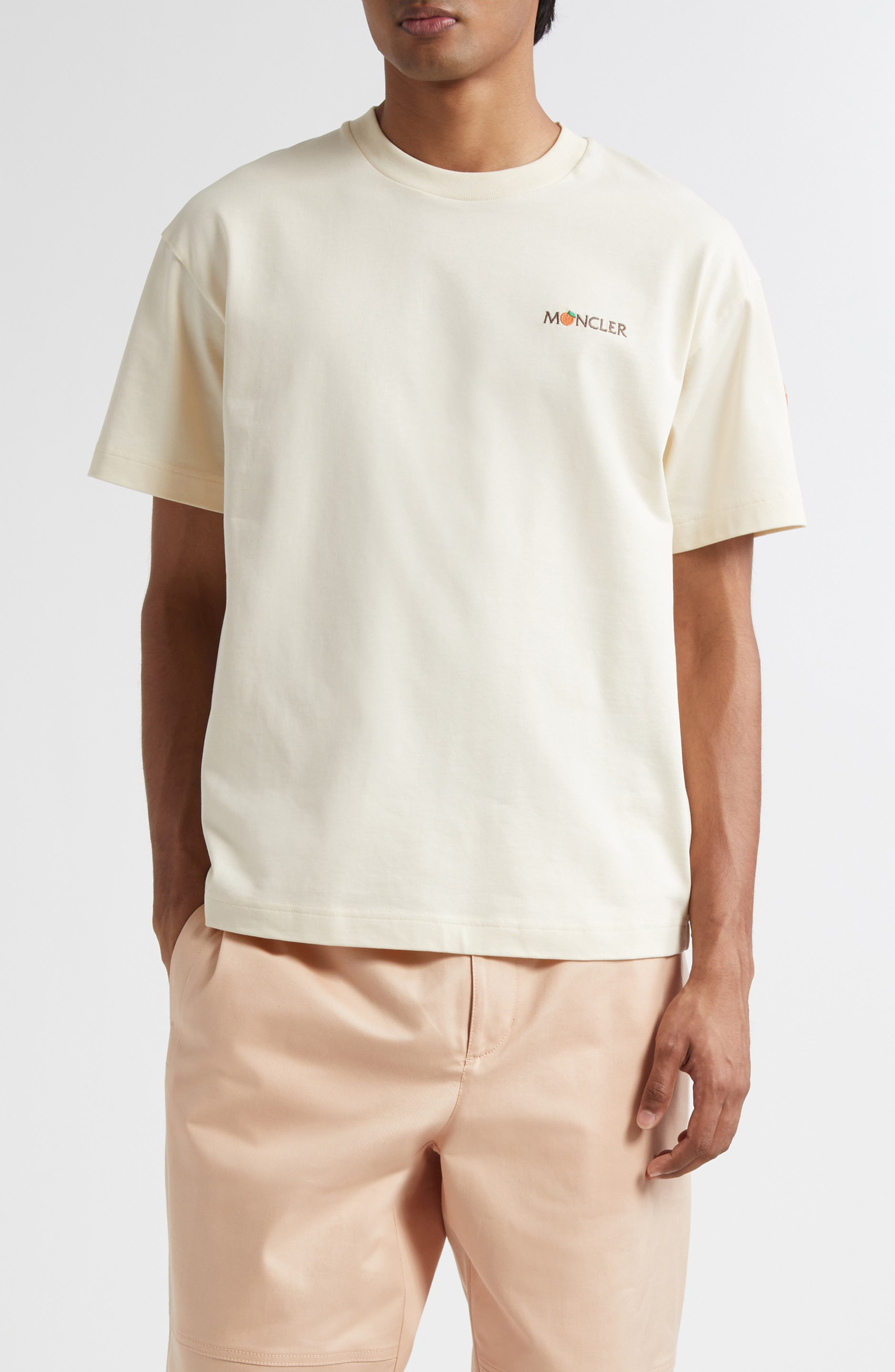 Moncler x Gilga Farm by Donald Glover Logo Patch T-Shirt in Natural at Nordstrom - 1