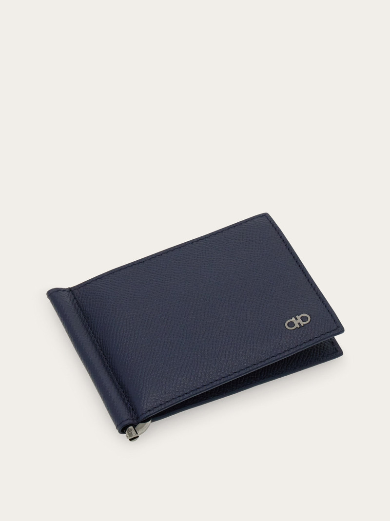 FERRAGAMO Gancini wallet with money clip outlook