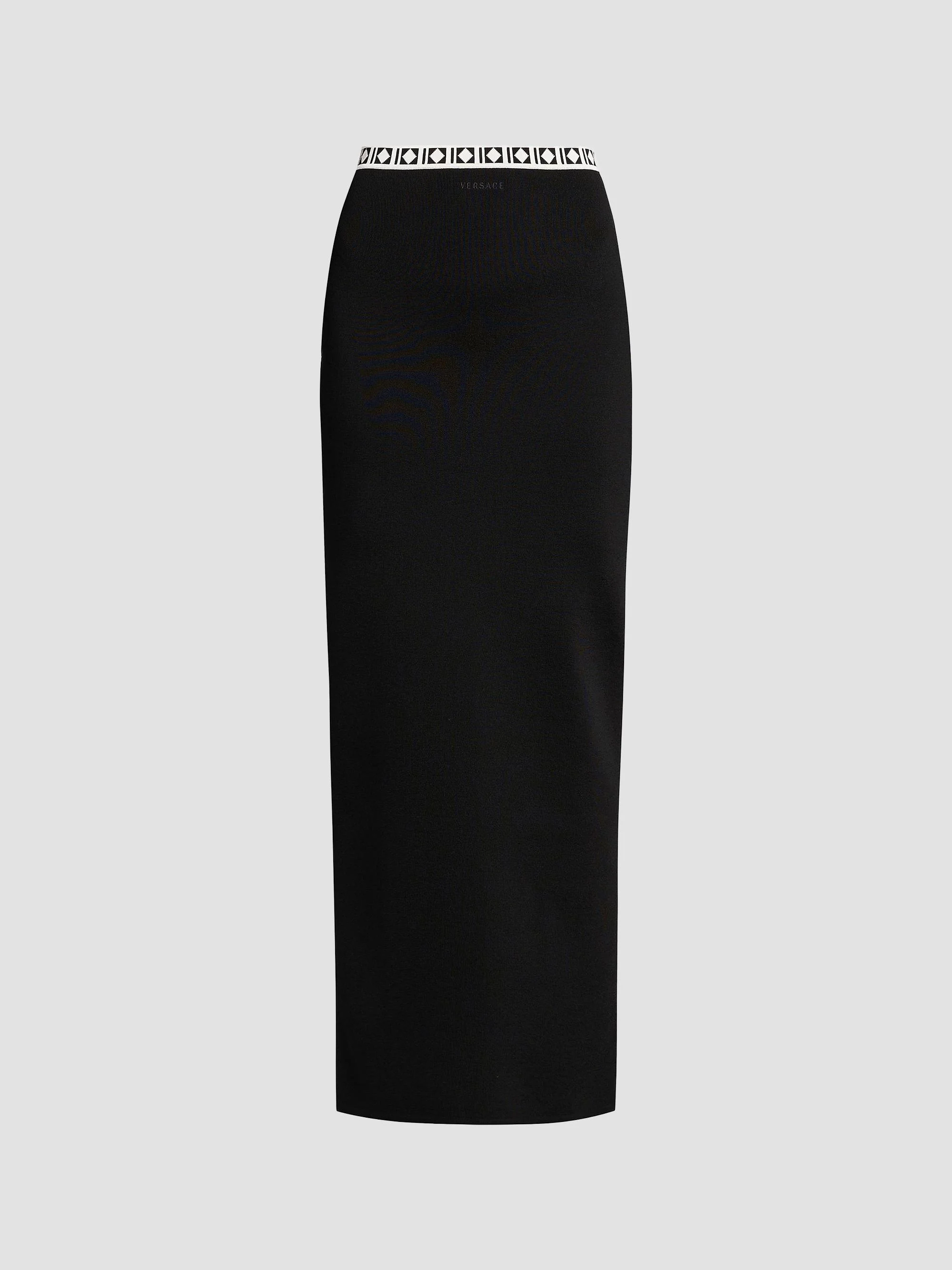 Women's La Vacanza Graphic Trim Maxi Skirt - Black - 1