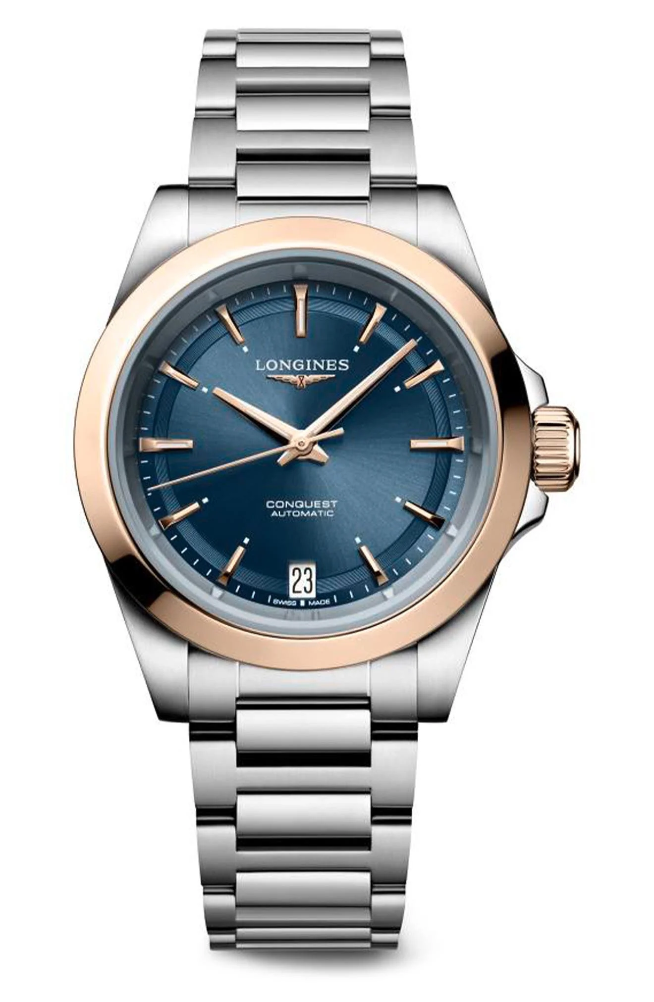 Longines Conquest Automatic Bracelet Watch, 34mm in Blue at Nordstrom - 1
