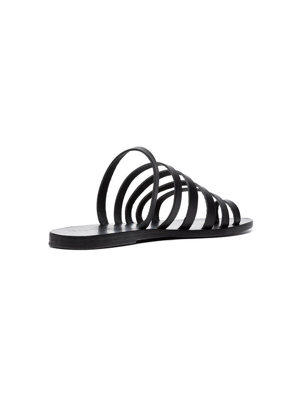 Black Niki Leather Sandals - 4