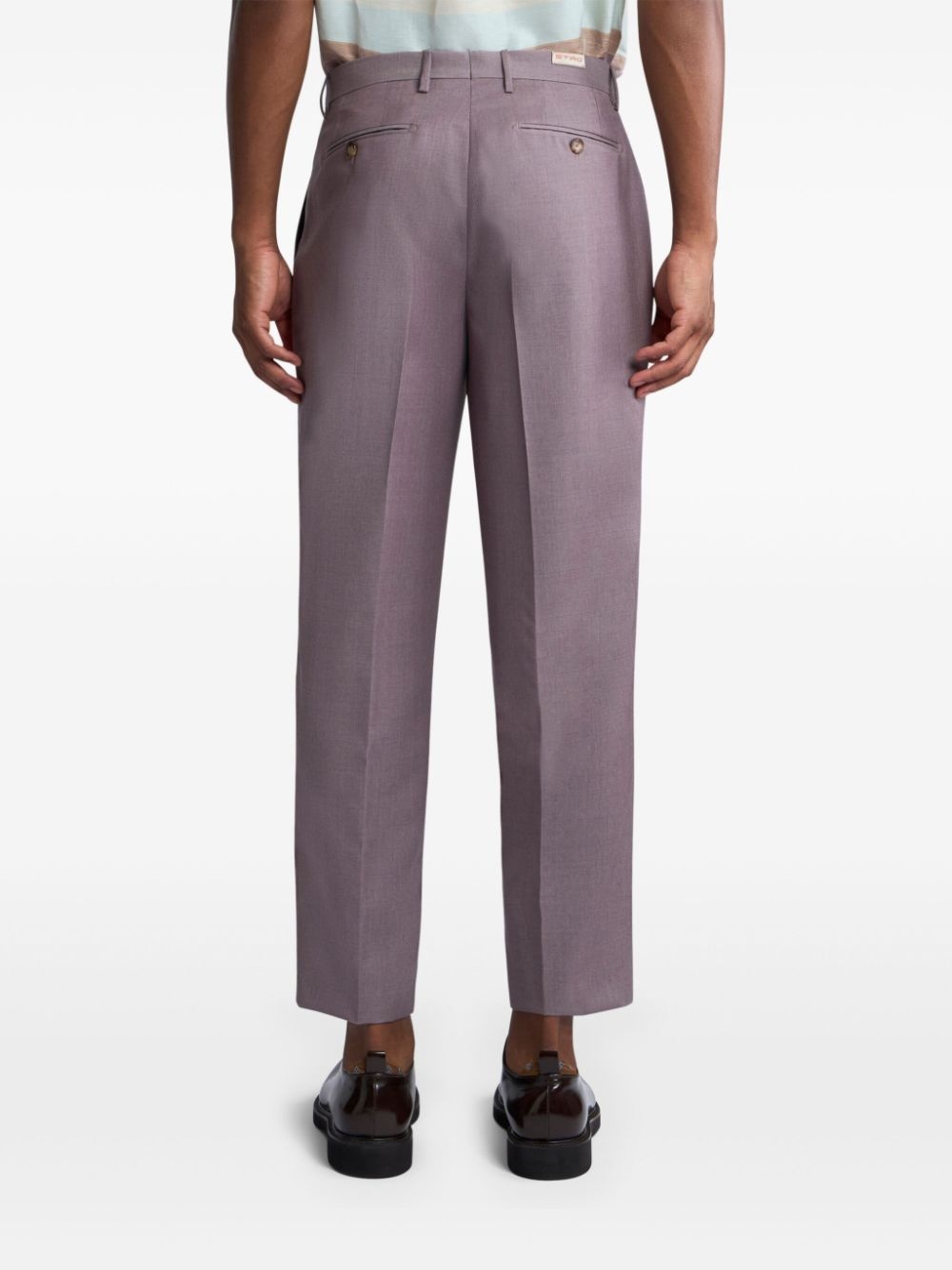 tapered wool trousers - 4