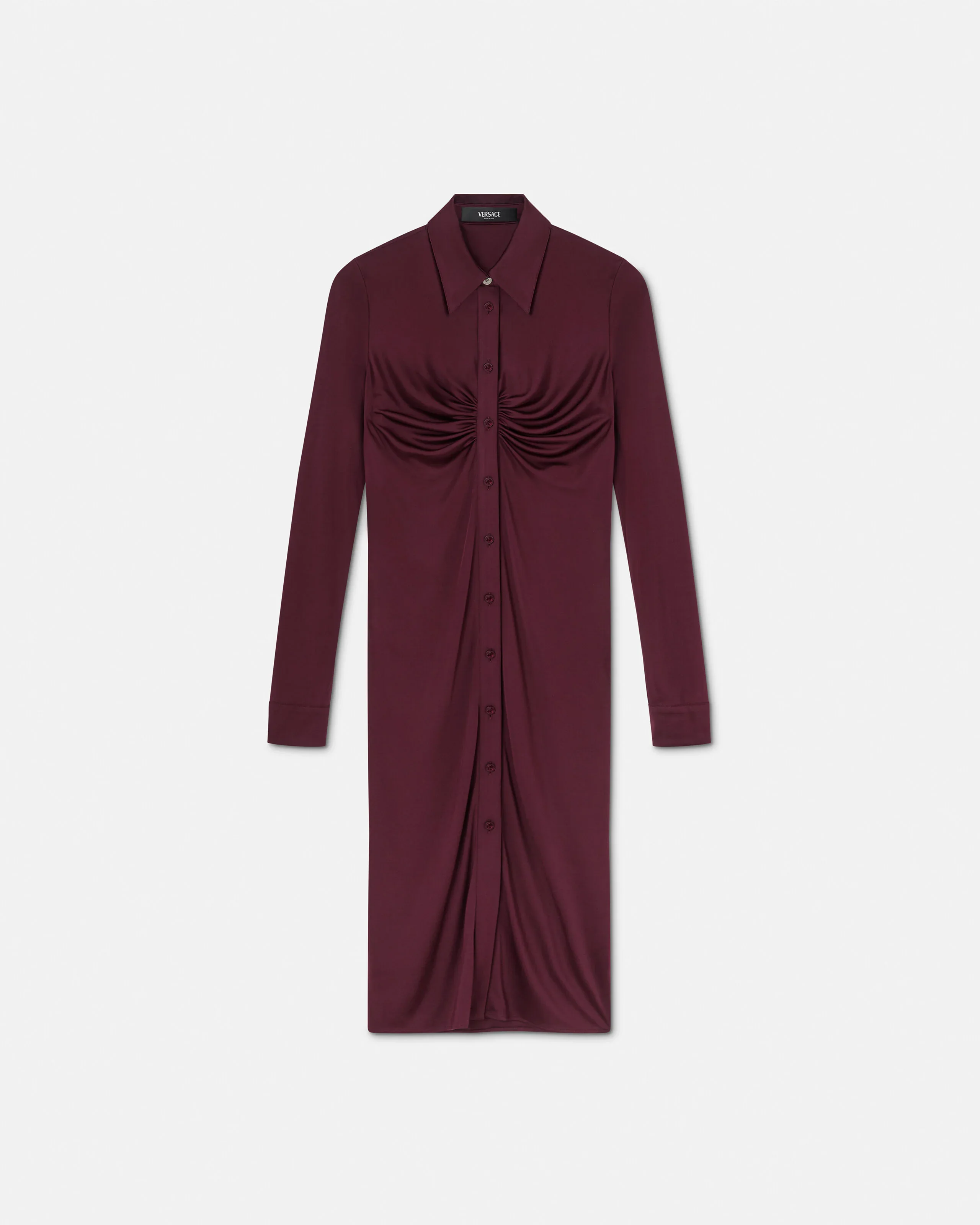 Viscose-Jersey Midi Shirt Dress - 1