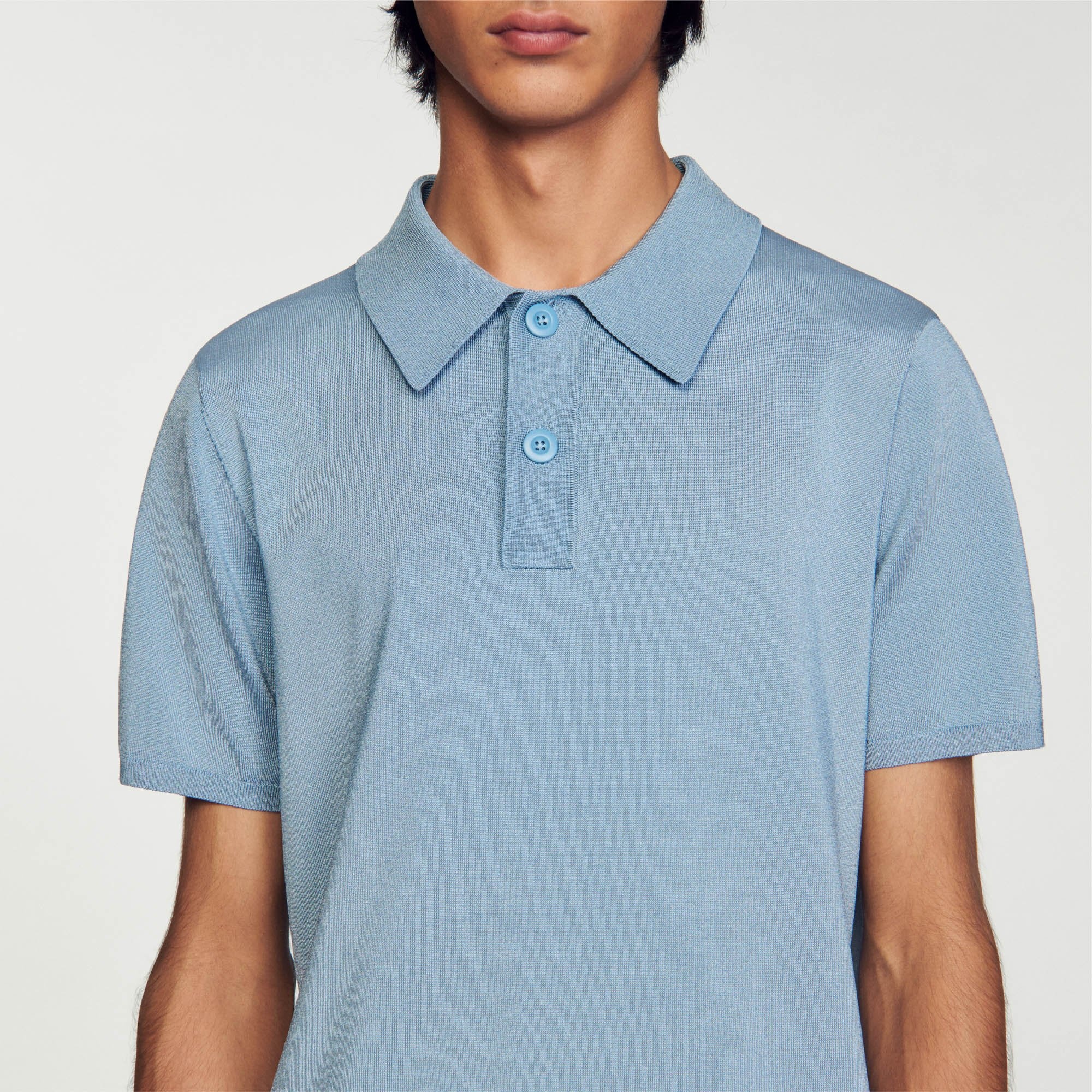 Short-sleeve knitted polo shirt - 4