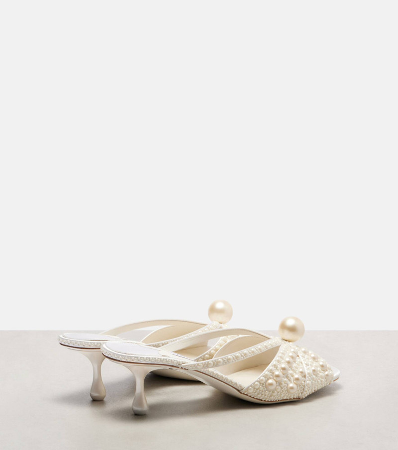 Siva 50 embellished satin mules 2