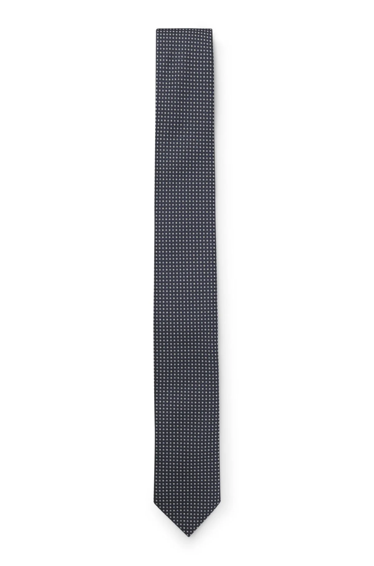 SILK-BLEND TIE WITH JACQUARD PATTERN - 1