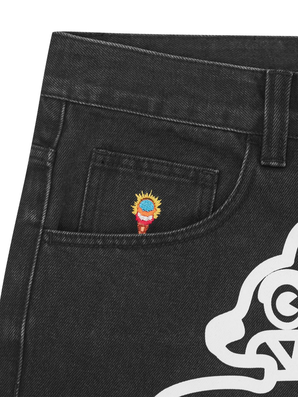 dog-print jeans - 3