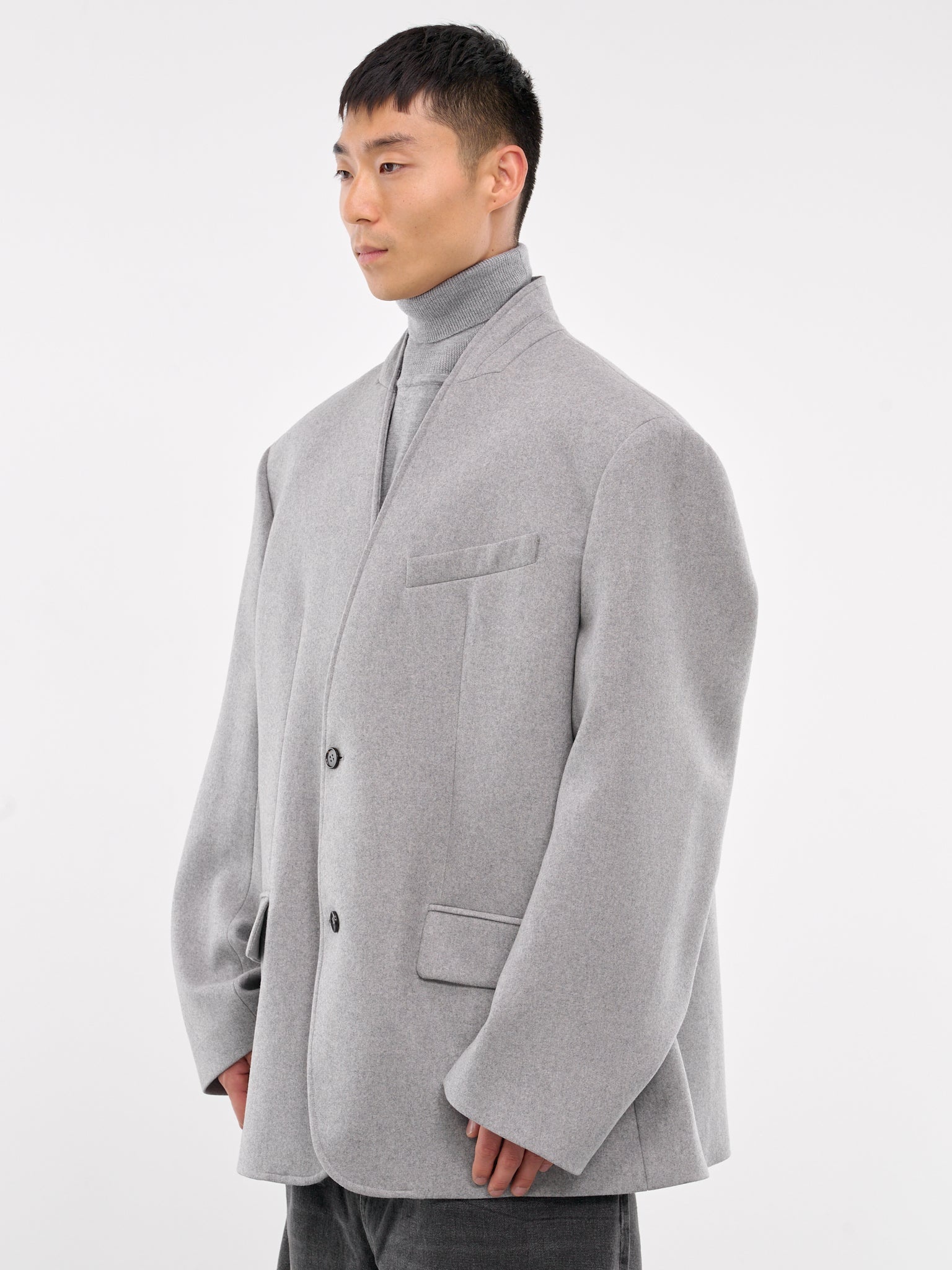Lapelless Blazer - 2