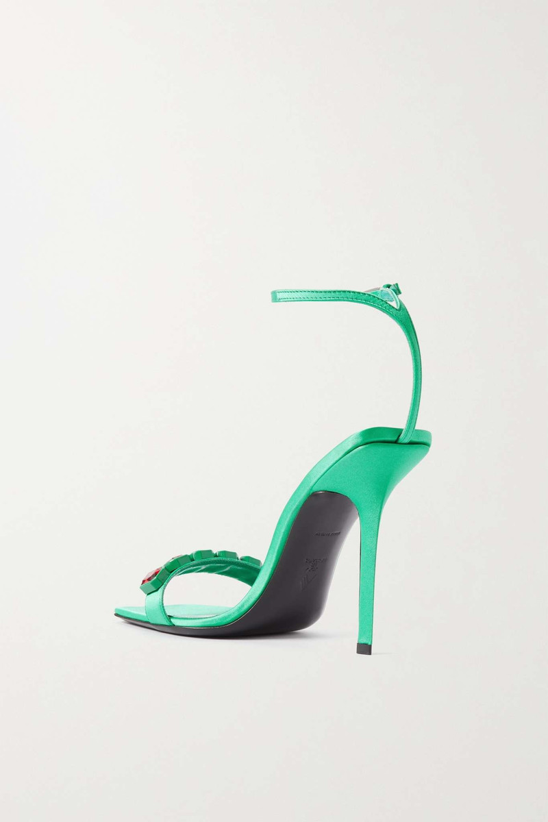 Sienna embellished satin sandals 3