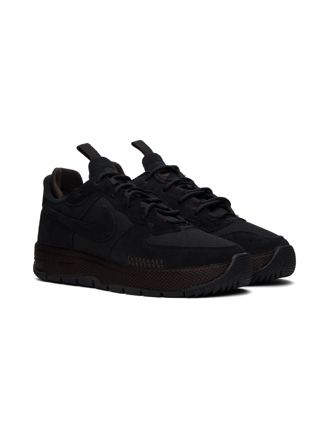 Black Air Force 1 Wild Sneakers - 4