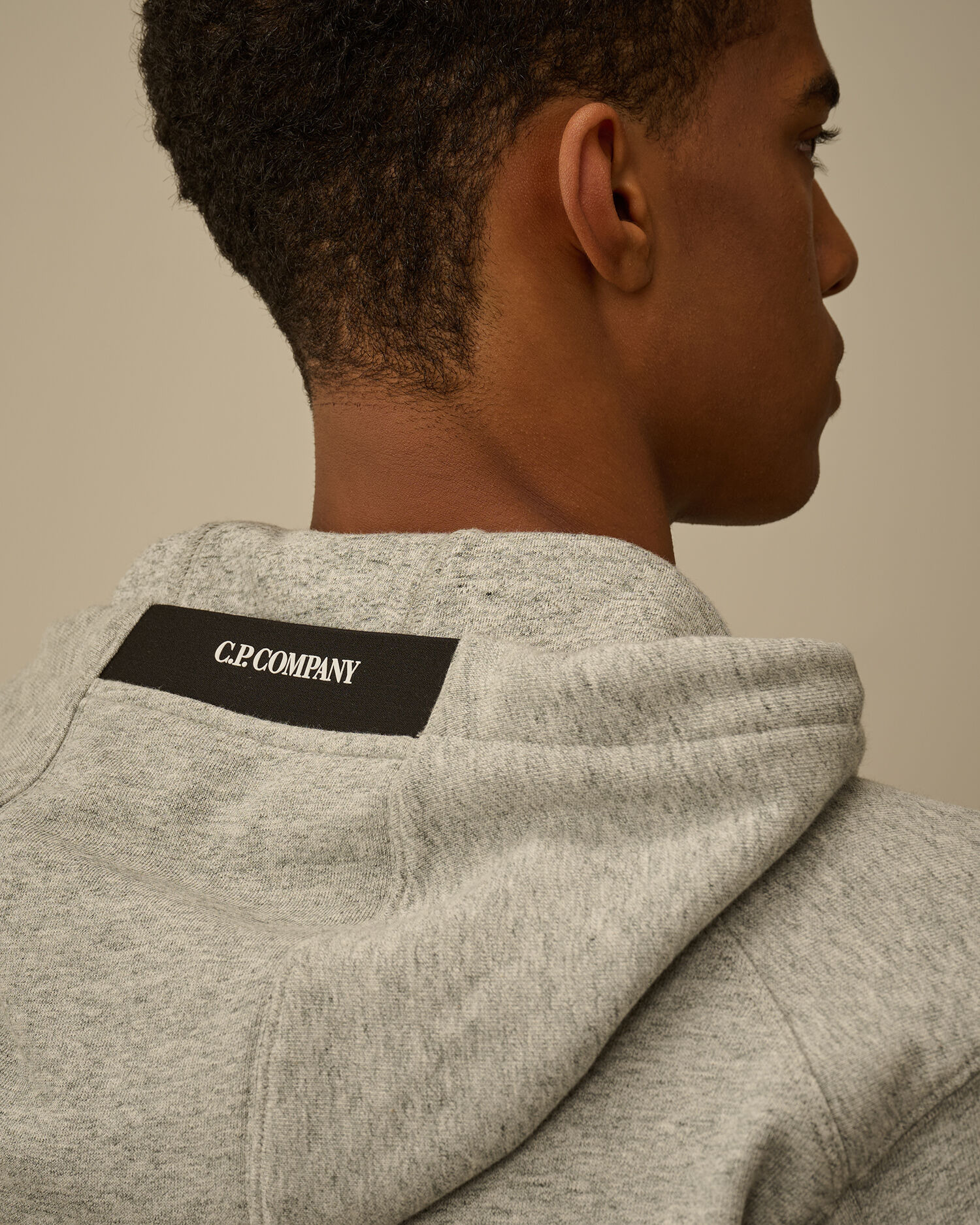 Diagonal Raised Fleece Hooded Lens Sweatshirt - 5