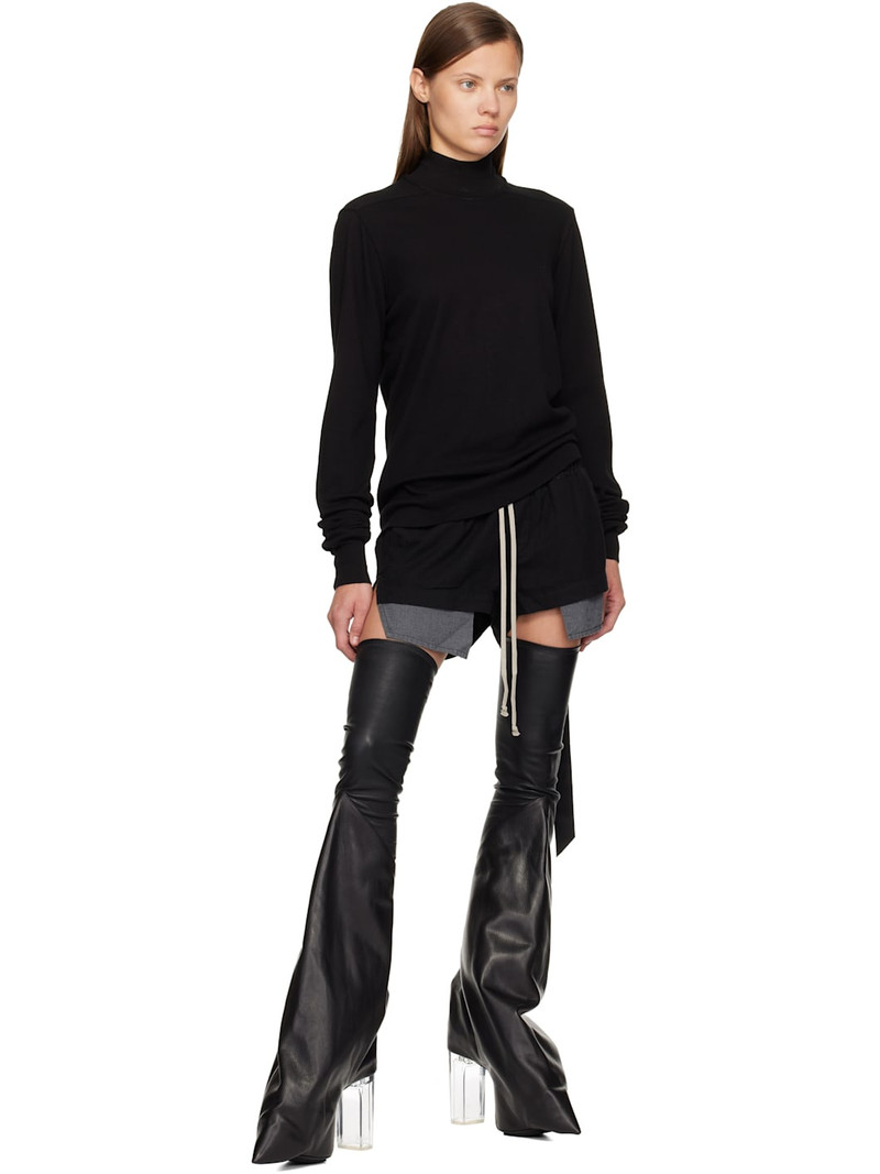 Rick Owens DRKSHDW Black Concordians Headon Dbl Turtleneck outlook