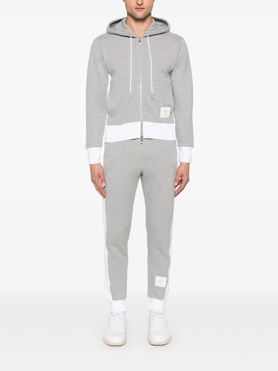 Classic 4-Bar Jersey Zip Up Hoodie - 2