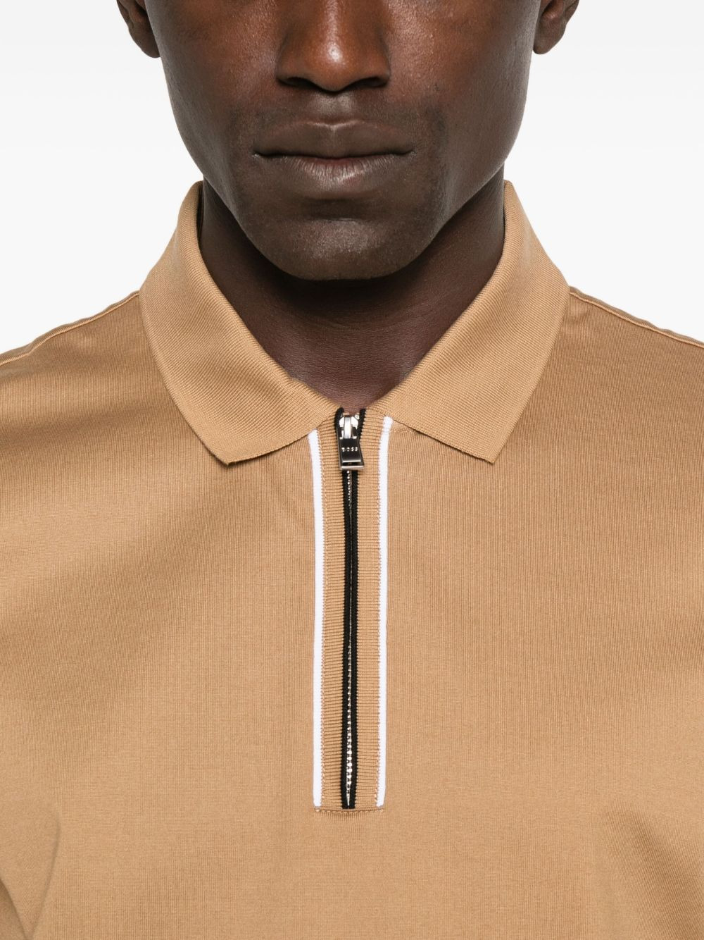 zip-front polo shirt - 4