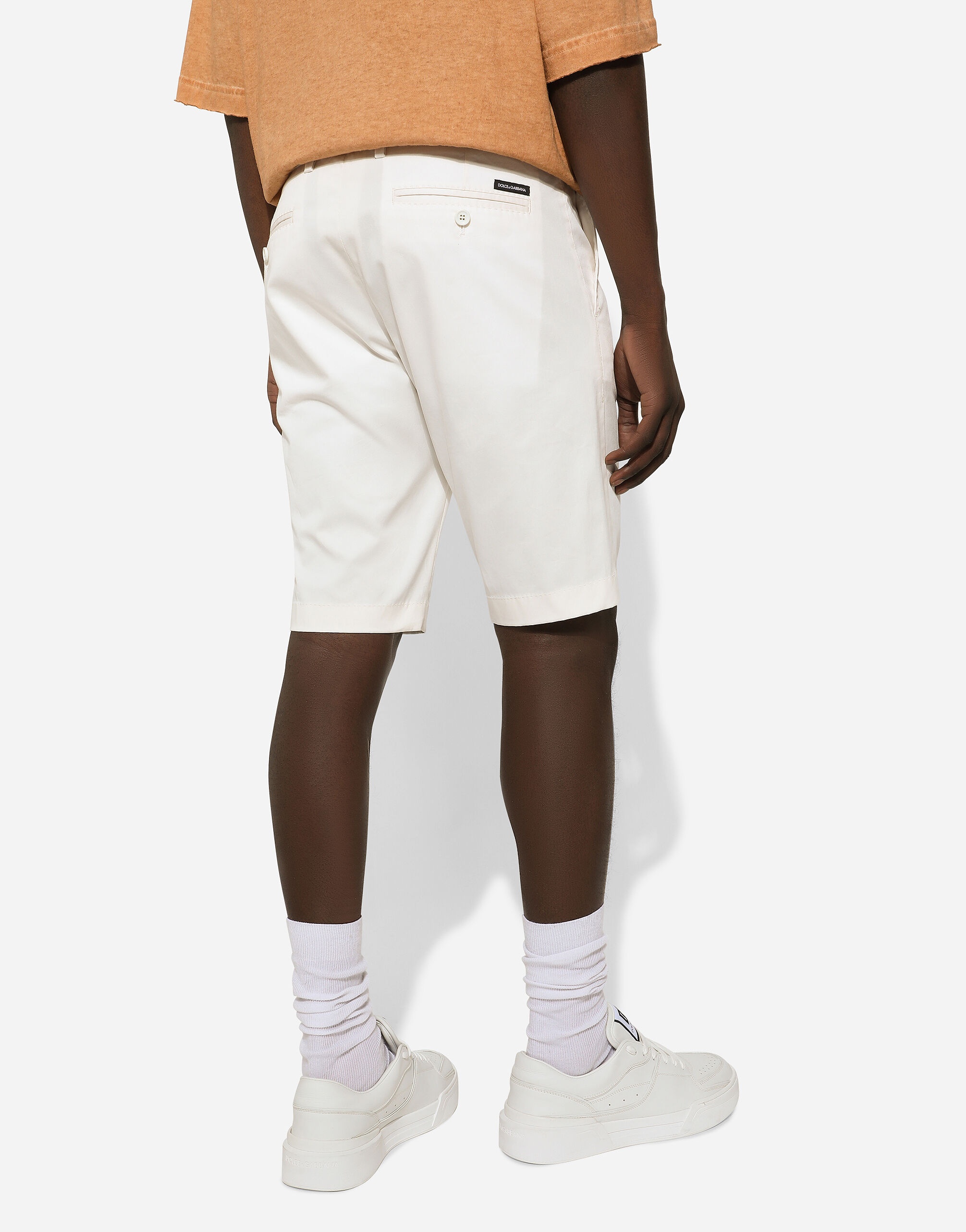 Stretch cotton shorts - 4