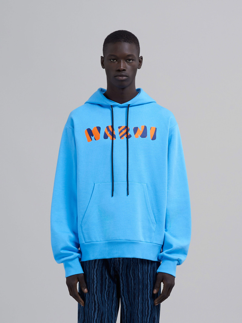 Marni LOGO PRINT BIO SWEATSHIRT COTTON HOODIE outlook