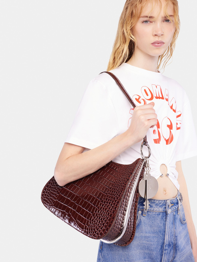 LARGE RING LEATHER BAG 6