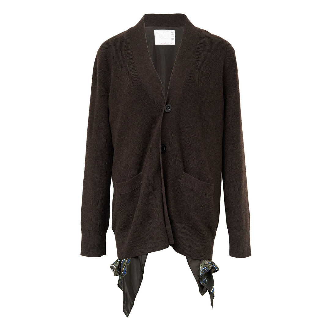 Paisley Print x Wool Knit Cardigan - 1
