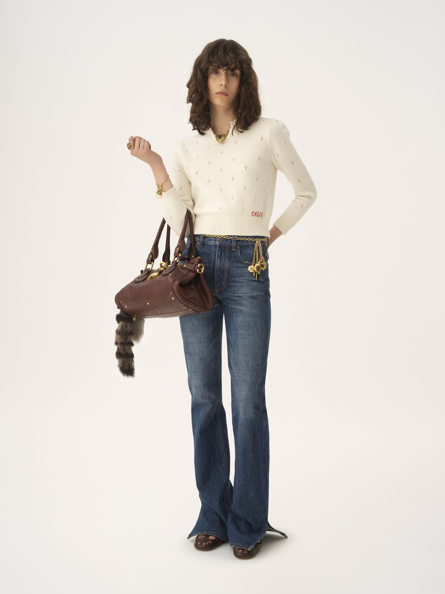 FITTED SWEATER IN A WOOL & CASHMERE KNIT - 3