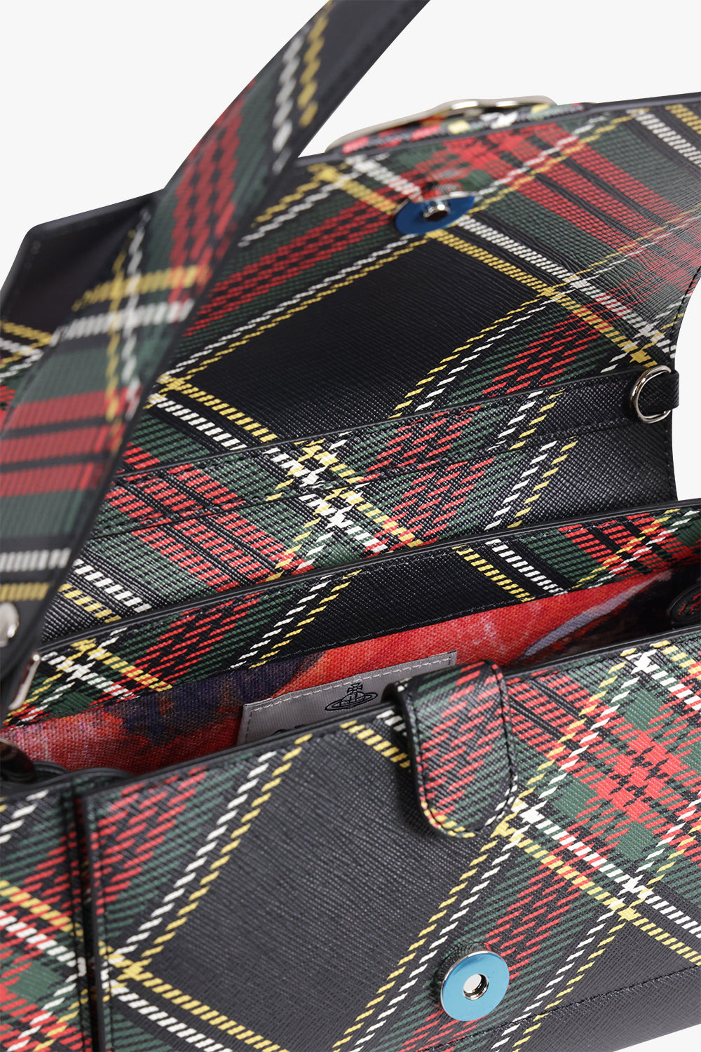 HAZEL SILHOUETTE ORB MEDIUM PRINT HANDBAG | TARTAN - 3
