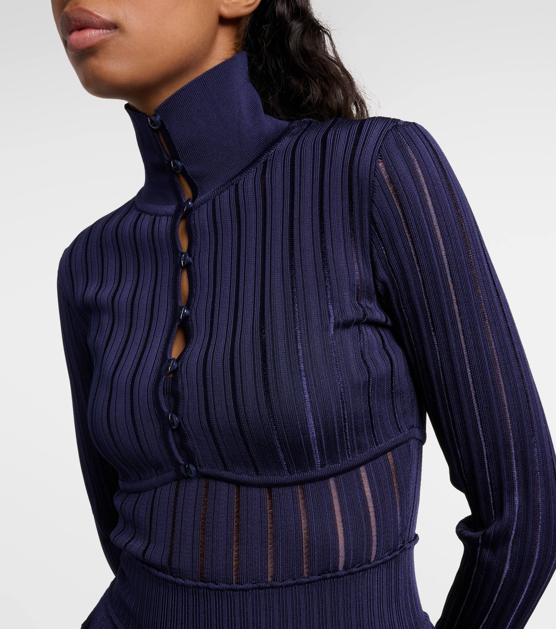 Crinoline cropped cardigan - 4