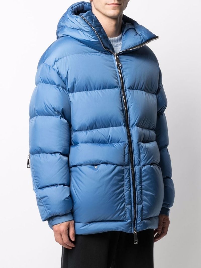 zip-up padded down jacket - 5