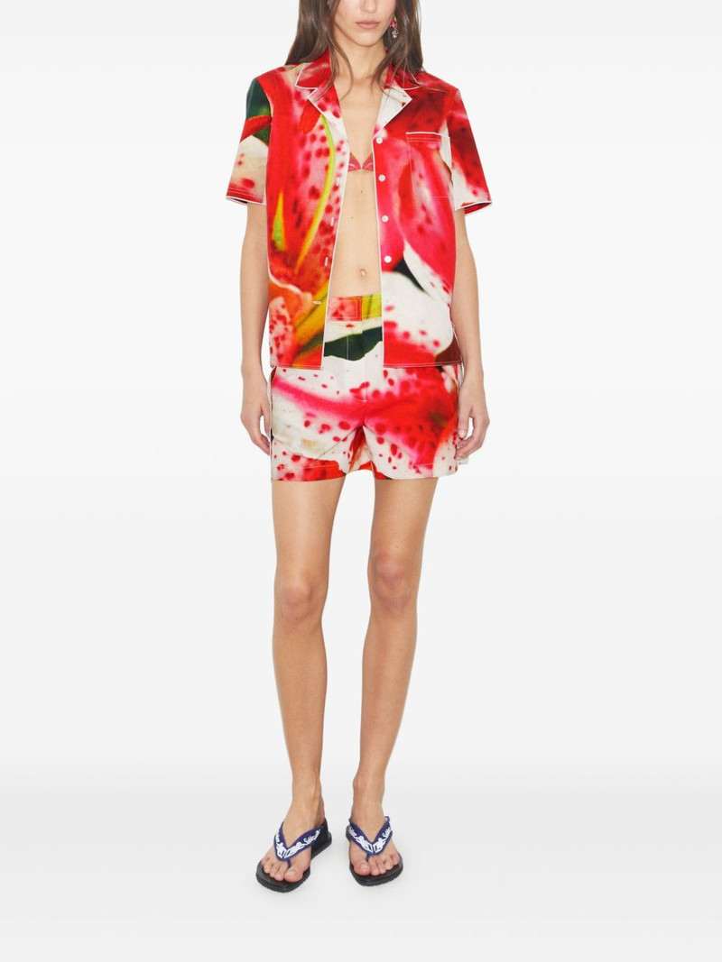 TORY BURCH Camp floral-print shorts outlook