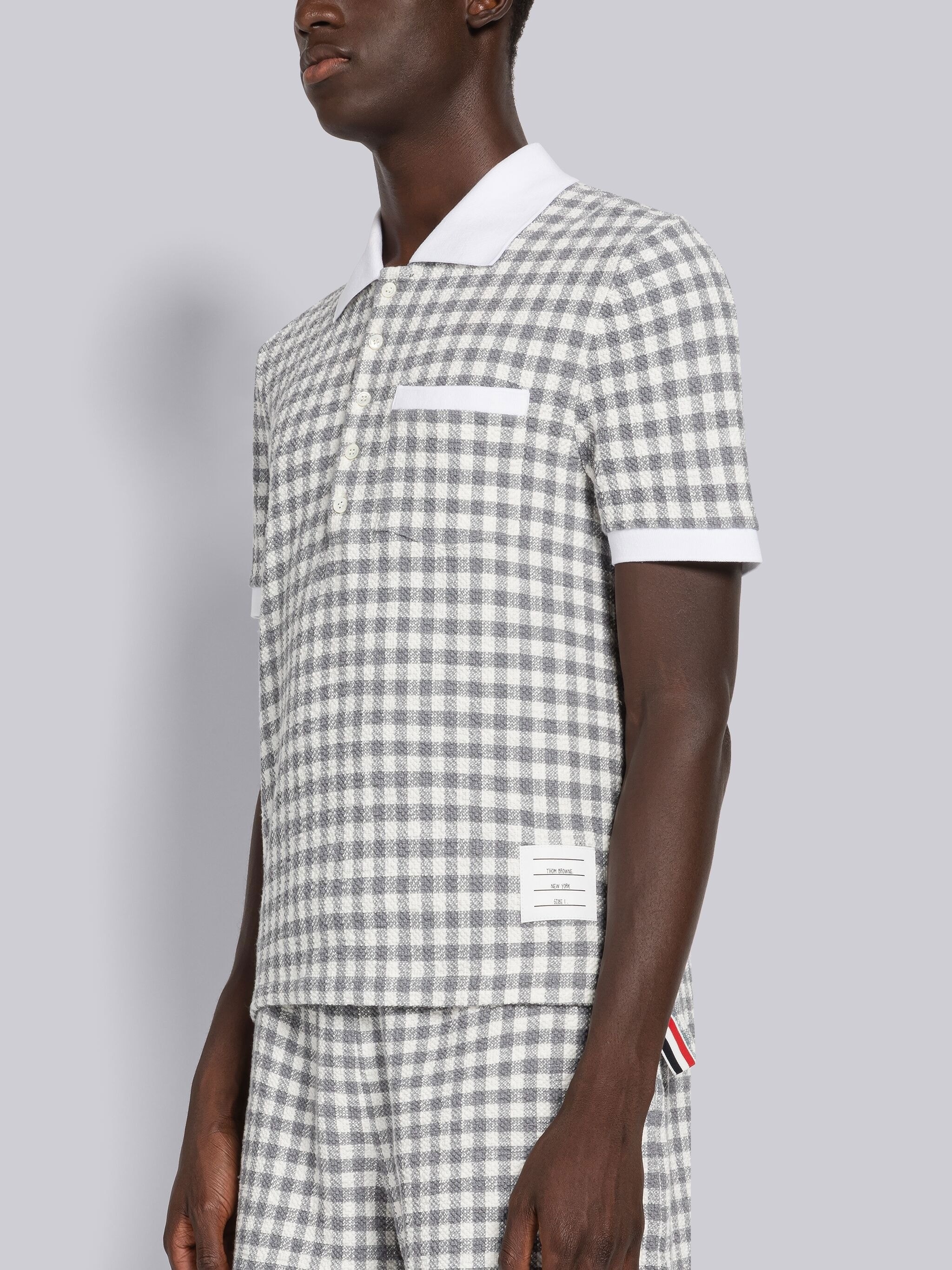 Gingham Short Sleeve Pocket Polo - 2