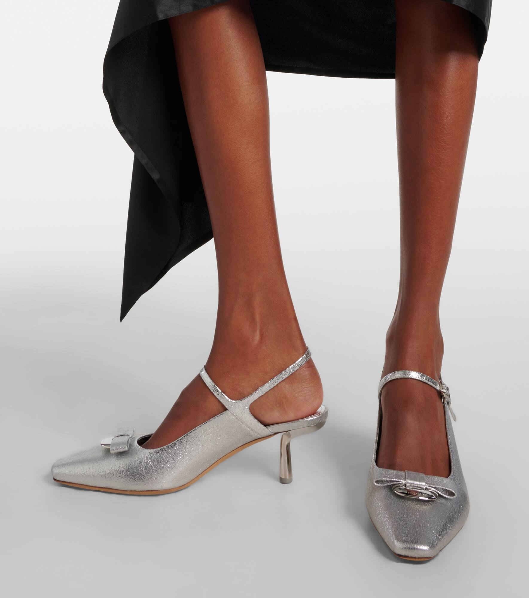 Ophelia 55 leather slingback pumps - 7