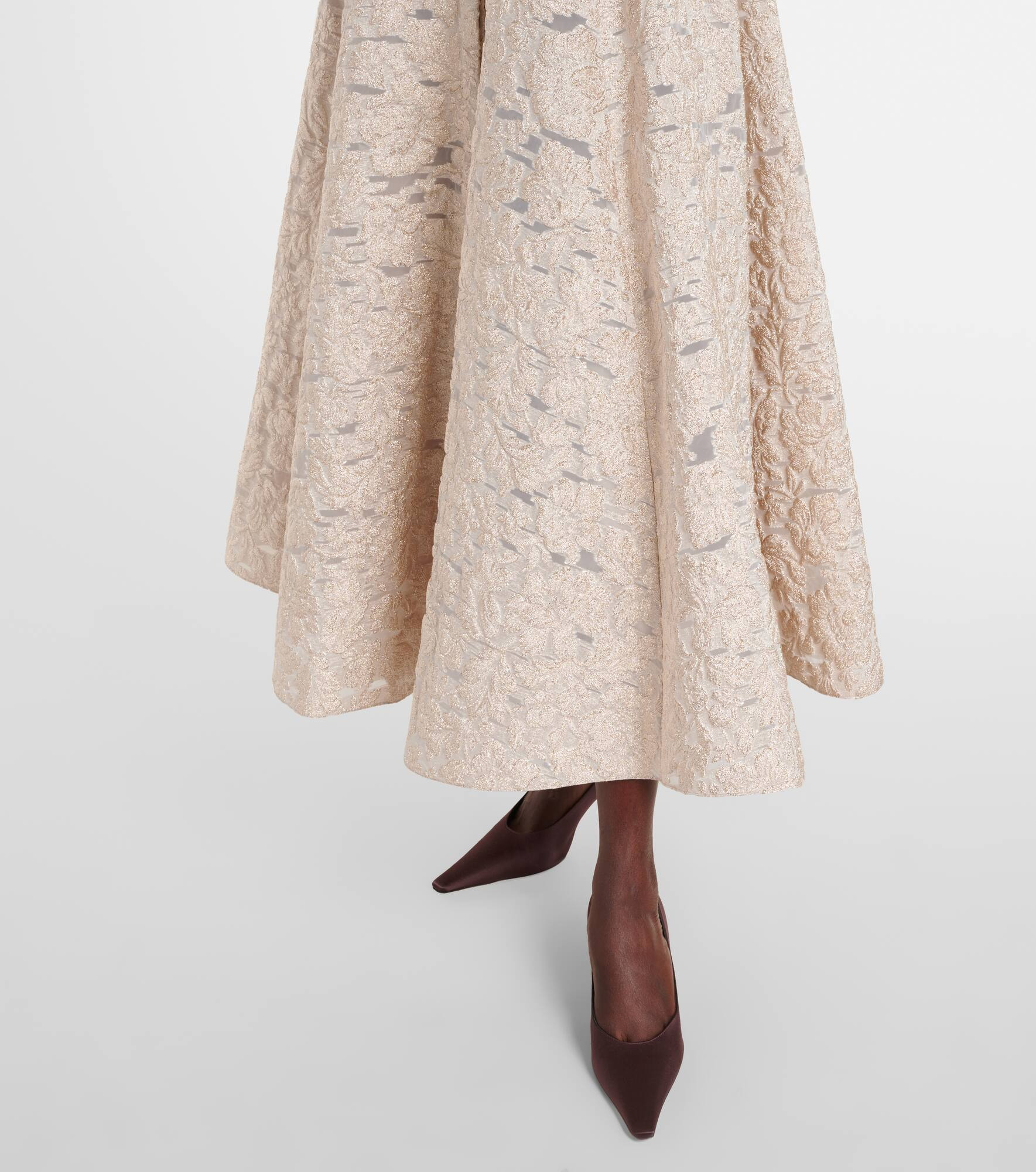Lamé jacquard midi dress - 5
