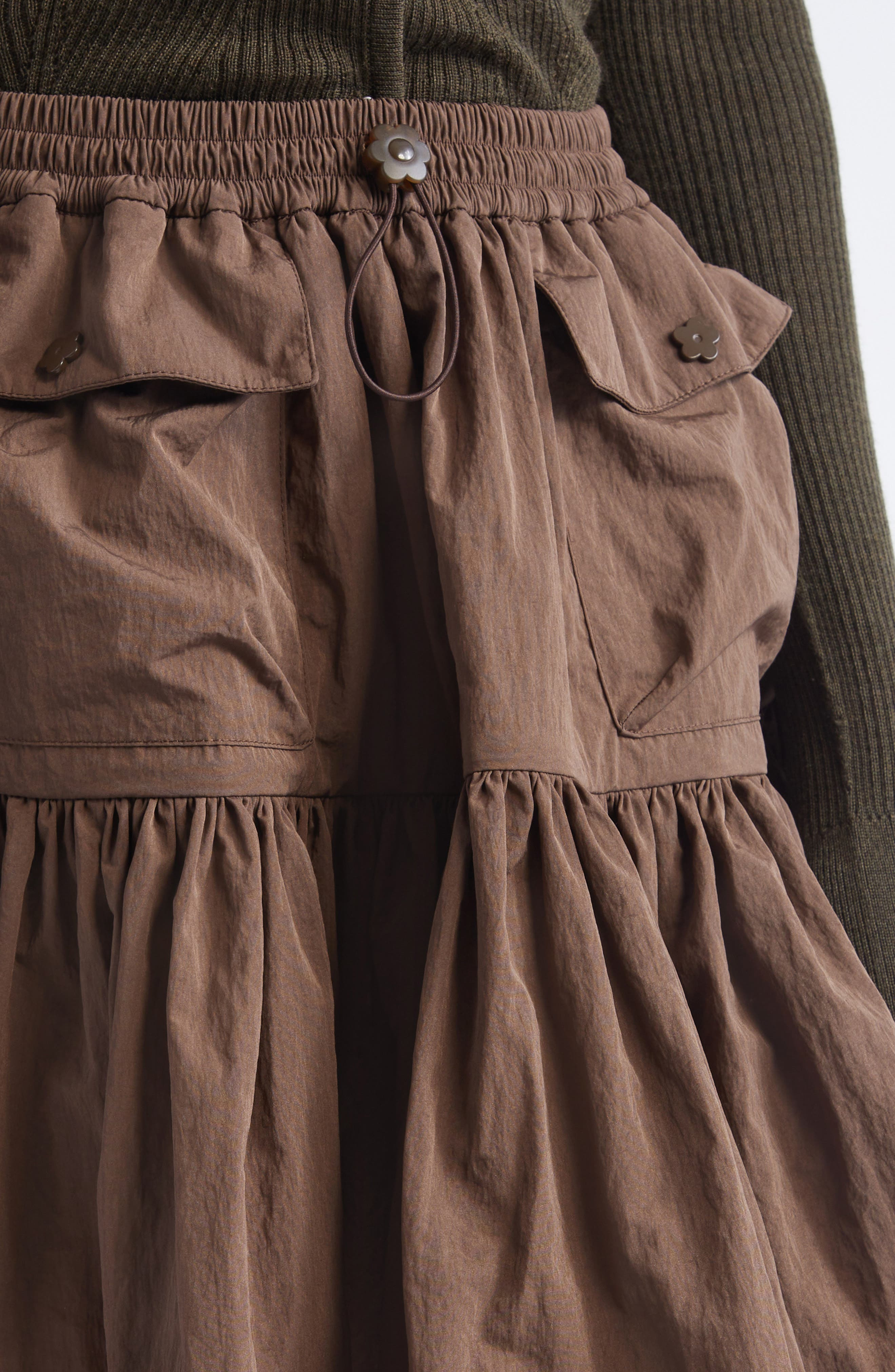 Cecilie Bahnsen Blair Recycled Taffeta Cargo Skirt in Brown at Nordstrom - 5
