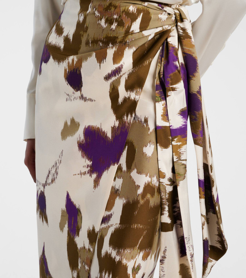 Dritto printed silk wrap skirt 4